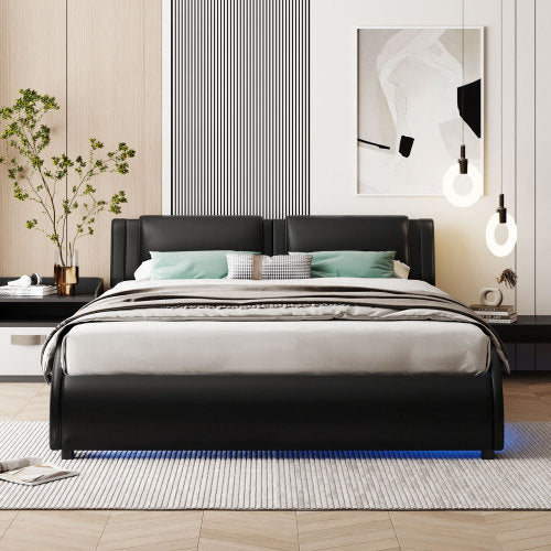 Viva Nocturne Collection: The Nocturne Lumina Full-Size LED Platform Bed