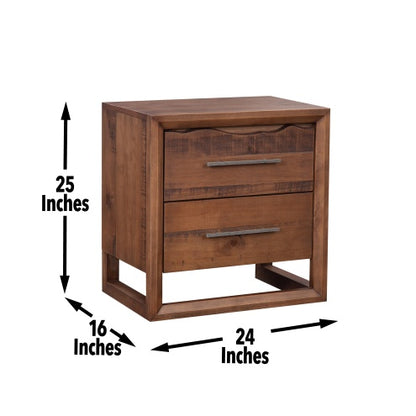 Viva Elite Lofton Brown Nightstand – The Future of Modern Storage Elegance