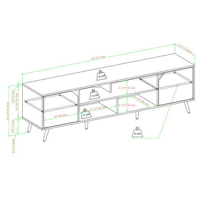 Black 2-Door TV Stand | Viva Noir