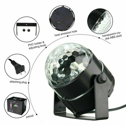 Viva Elite Spectrum Sound-Activated LED Disco Ball - Party Atmosphere