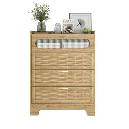 Viva Elite Wooden 4-Drawer Bedroom Vanity Console - The Future of Natural Luxury