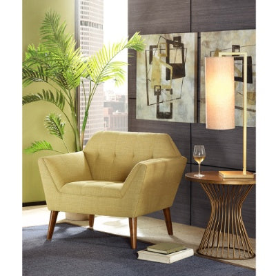 Viva Atelier Marais Beige Linen Lounge Chair