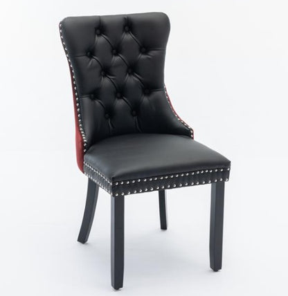 Viva Élise Tufted PU Velvet Dining Chair Set