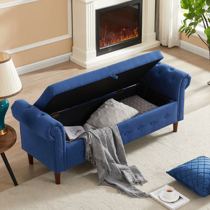 Viva Elite Nautica Navy Blue Storage Sofa Stool - The Future of Multi-Functional Design