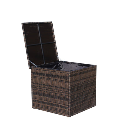 Brown Wicker Patio Storage Box | Viva Aria