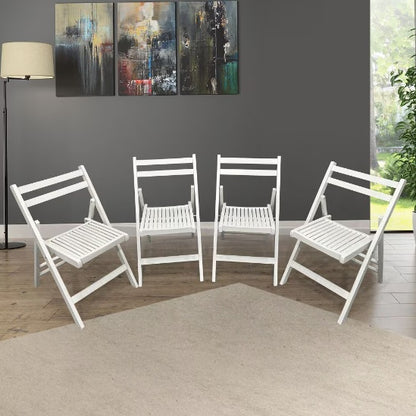 Viva Solara Slatted Wood Folding Event Chairs