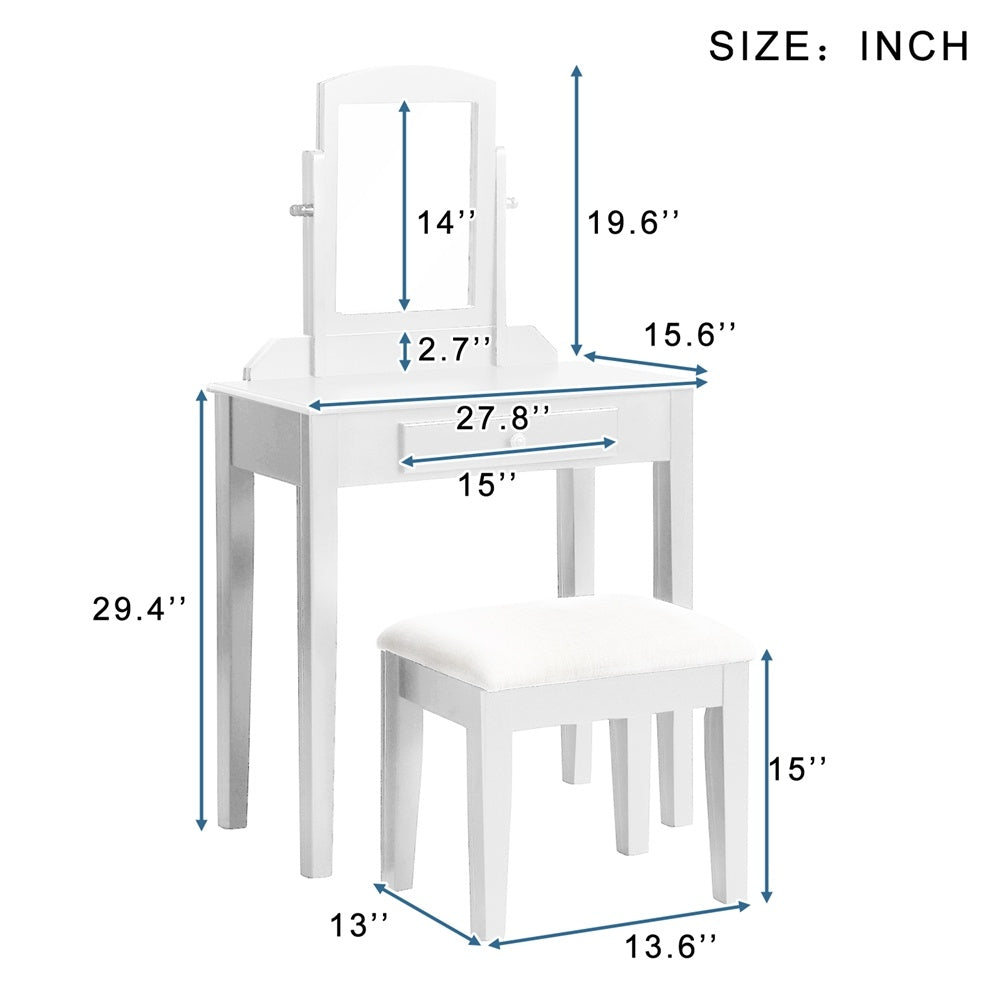 Viva Elite Elegant Professional Vanity Set with Cushioned Stool - The Future of Career Confidence