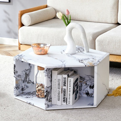 Hexagonal Coffee Table with Storage – 3 Colors | Viva Nexus