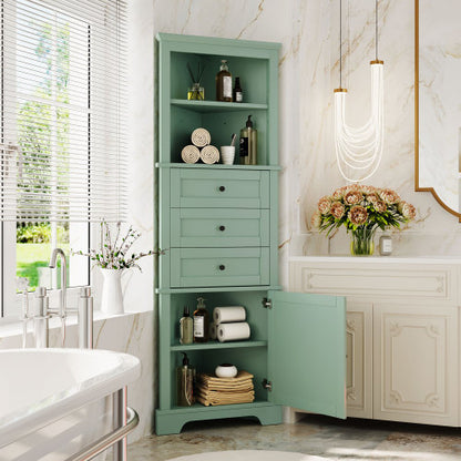 Green Triangular Tall Storage Cabinet | Viva Émeraude