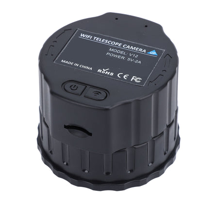 WiFi Wireless Digital Eyepiece 4MP 2K Video Recording Built in WiFi Apps Electronic Eyepiece Camera for 1.18‑1.97in Telescope Black