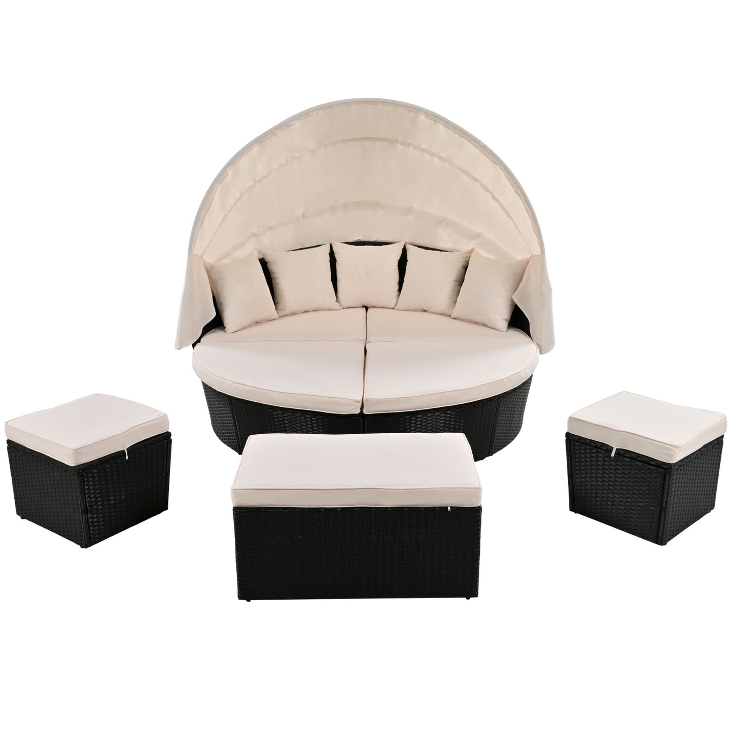 Viva Solara Collection: The Solara Circular Daybed with Retractable Canopy
