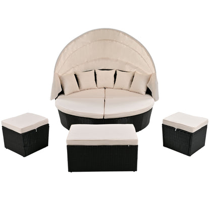 Viva Solara Collection: The Solara Circular Daybed with Retractable Canopy