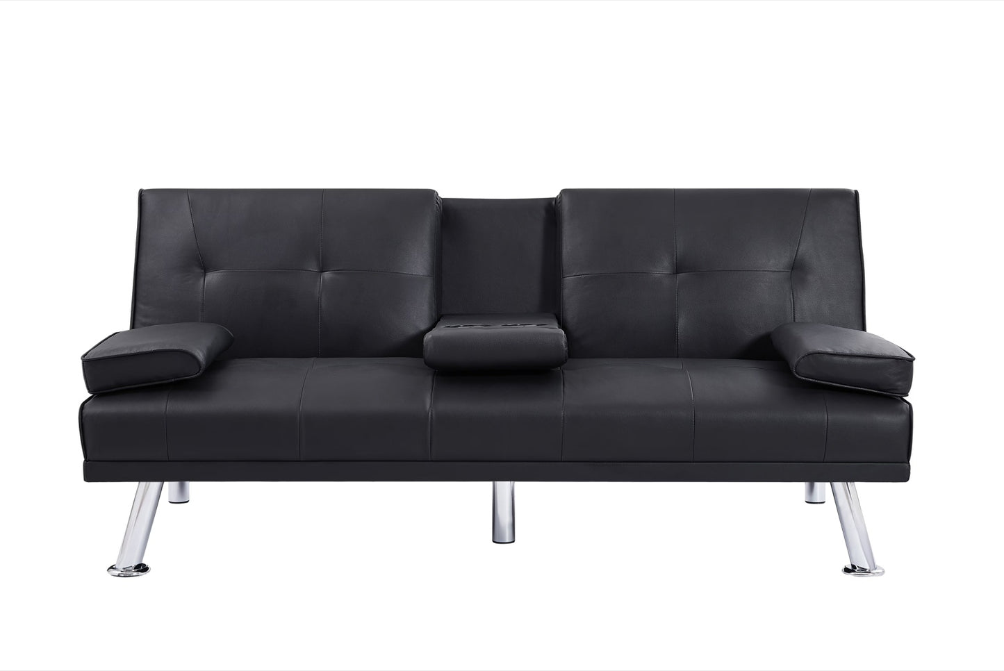 Viva Noir 66″ PU Sleeper Sofa