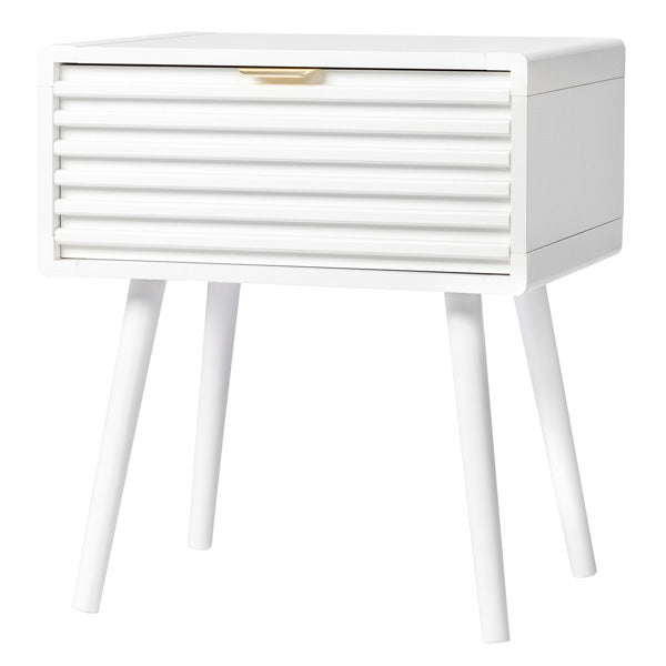 White Single-Drawer Nightstand | Viva Elite