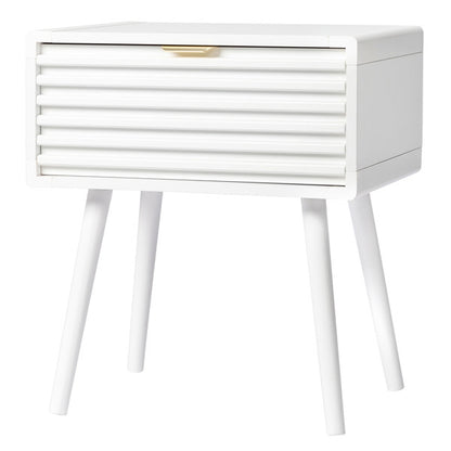 White Single-Drawer Nightstand | Viva Elite