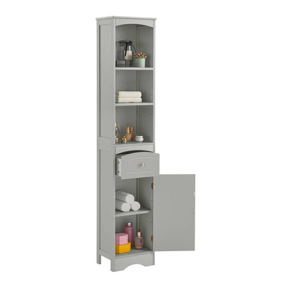 Tall Bathroom Storage Cabinet with Adjustable Shelves & Drawer – Maximize Your Space with Elegance