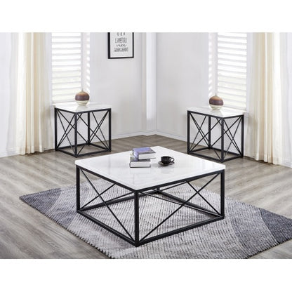 Skyler 3-Piece White Table Set | Viva