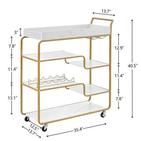 The Viva 6-Tier Bar Cart – Where Sophisticated Entertaining Begins