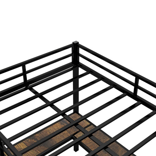 Viva Orion Full XL Metal Loft Bed with Desk & Shelves
