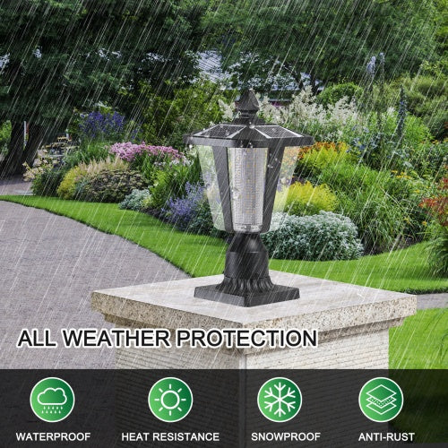 Solar-Powered Pillar Headlight with Dimmable LEDs – 1 Pack | Elegant & Energy-Efficient Outdoor Lighting