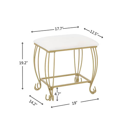 Viva Elite Classic White Vanity Set with Mirror & Stool - The Future of Timeless Beauty