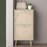 Viva Essentials – 2-Flip Rattan Shoe Cabinet with High Legs