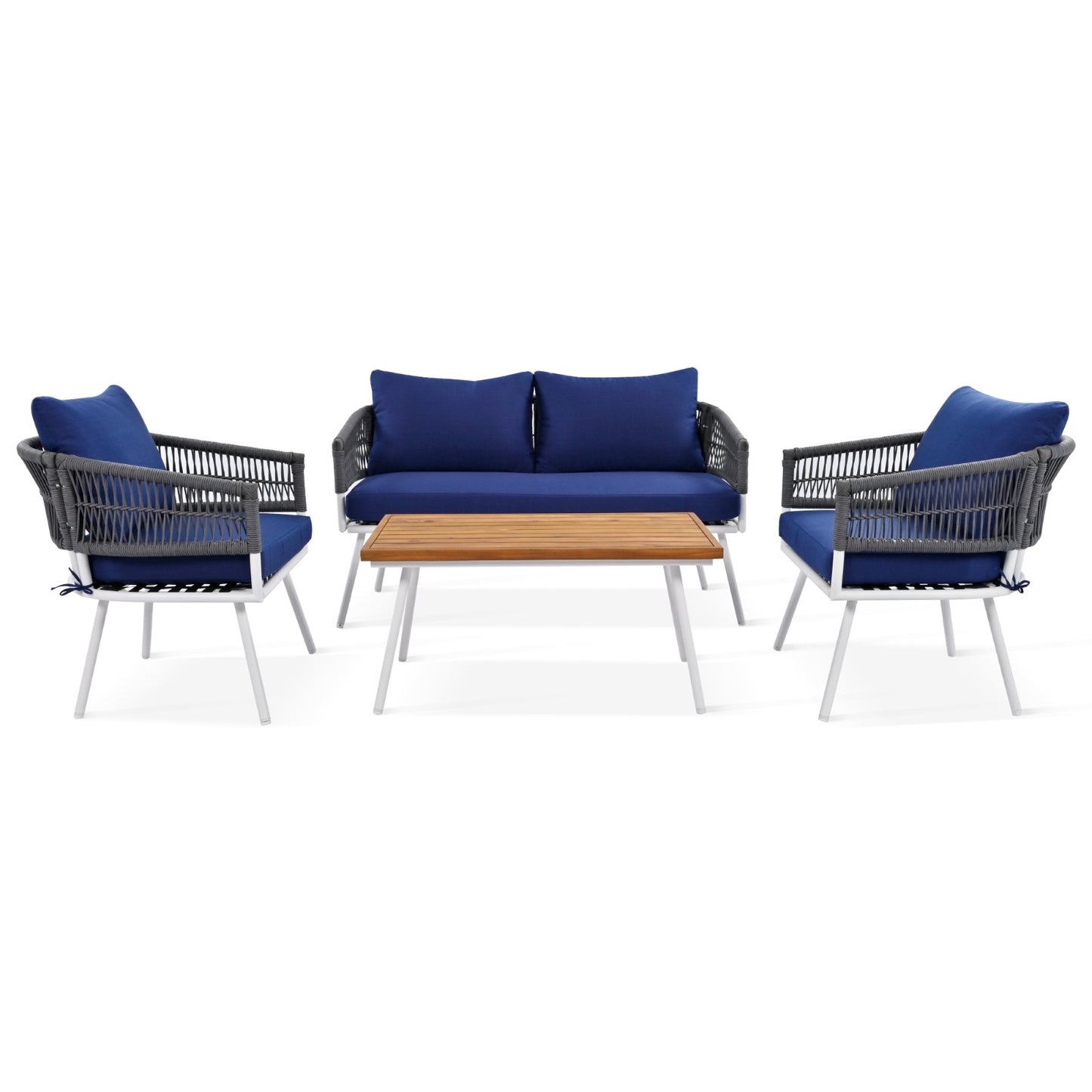 Viva Alfresco Living Collection: Amalfi Boho Rope Conversation Set