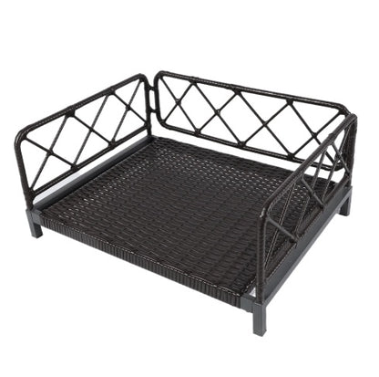 Black Rattan-Style Pet Sofa | Viva Atelier Fido