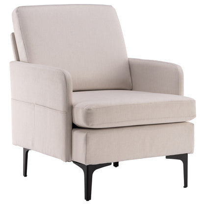 Off-White Upholstered Swivel Lounge Chair | Viva Astra