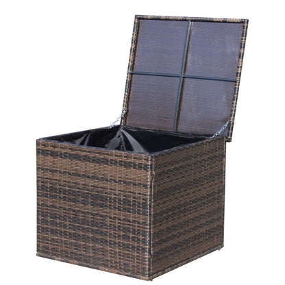 Brown Wicker Patio Storage Box | Viva Aria