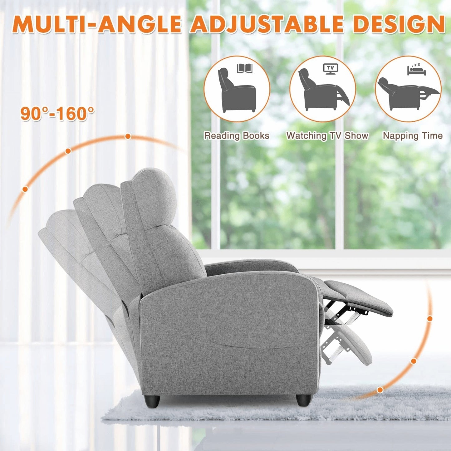 Viva Atelier Meridian Manual Reclining Massage Lounge Chair
