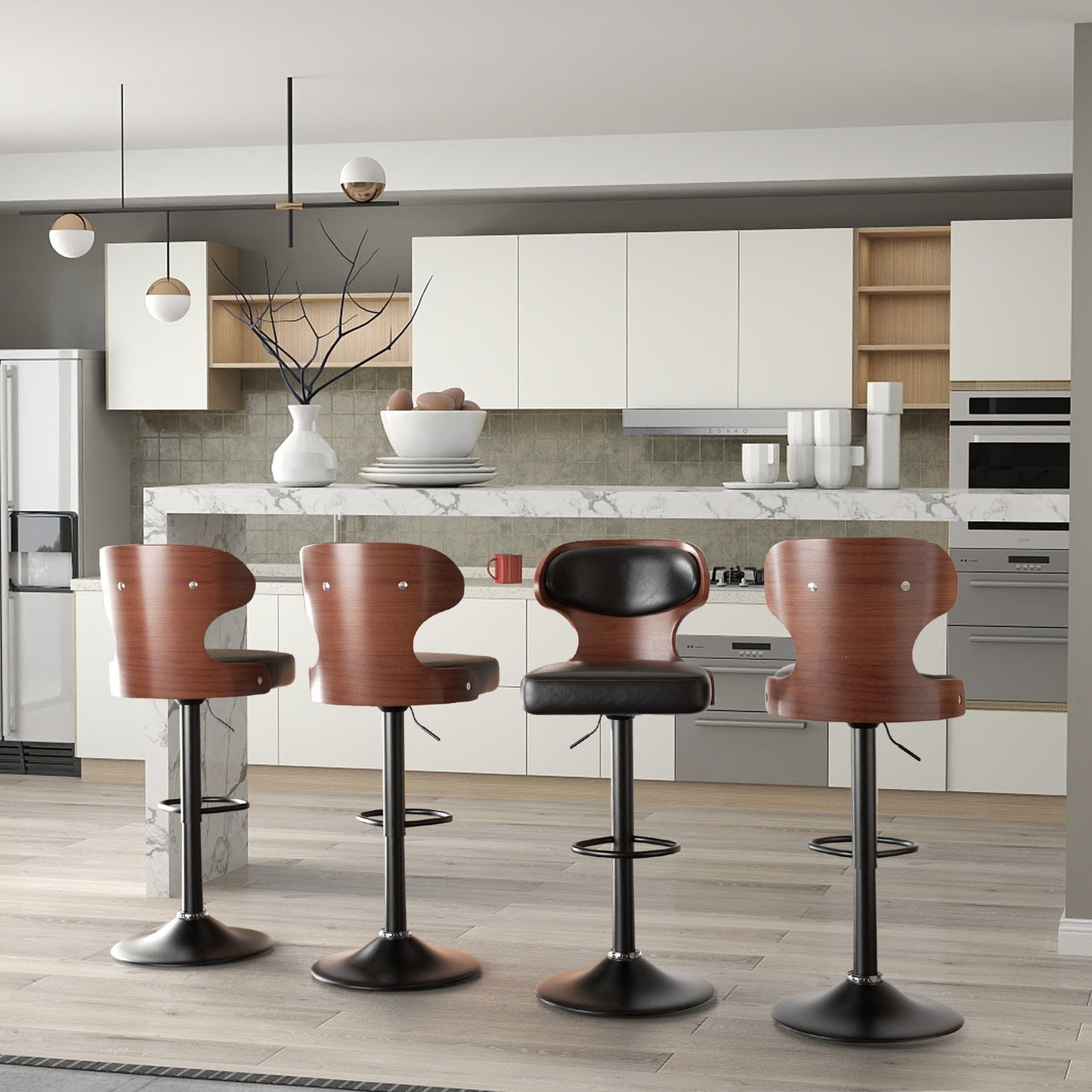 Viva Apollo Adjustable Swivel Bar Stools (Set of 2)