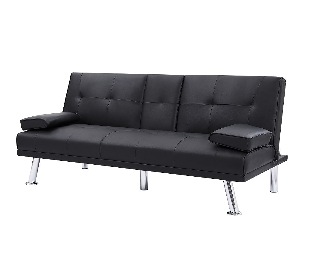 Viva Noir 66″ PU Sleeper Sofa