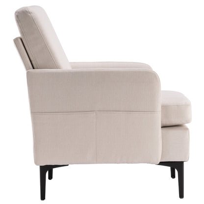 Off-White Upholstered Swivel Lounge Chair | Viva Astra