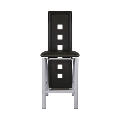 Black & Silver Counter-Height Chairs, Set of 2 | Viva