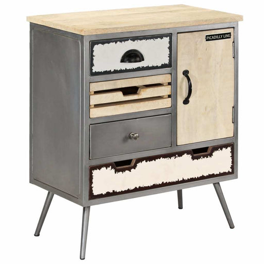 Solid Mango Wood & Steel Sideboard | Elegant & Functional Storage Solution