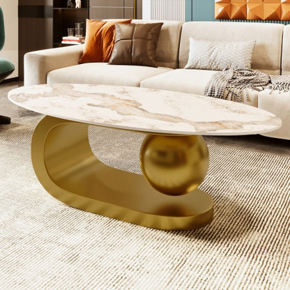 Viva Elite Sintered Stone Oval Coffee Table – The Future of Living Room Architecture