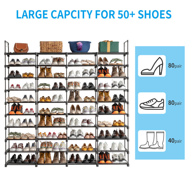 Viva Loft 10-Layer Shoe Rack – Vertical Elegance for Smart Living