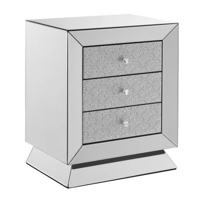 Elegant Mirror Three-Drawer Cabinet - Luxurious Storage for Every Space