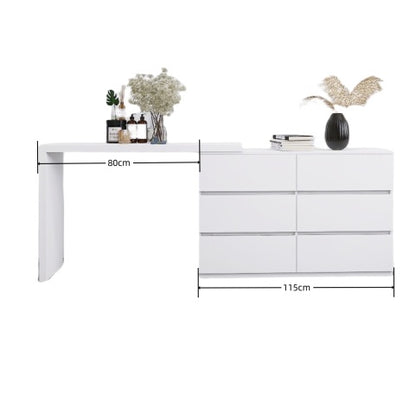 Viva Blanc Étagère 6-Drawer Chest
