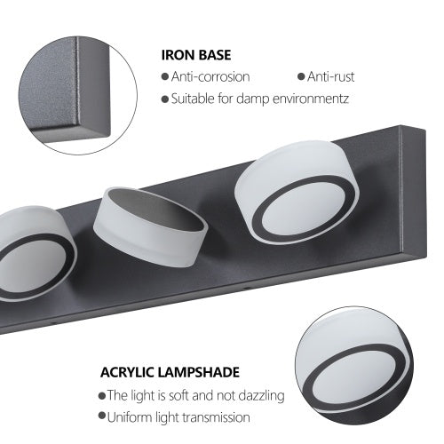 Viva Elite LED Modern Black 4-Light Vanity Fixture – The Future of Illuminated Elegance