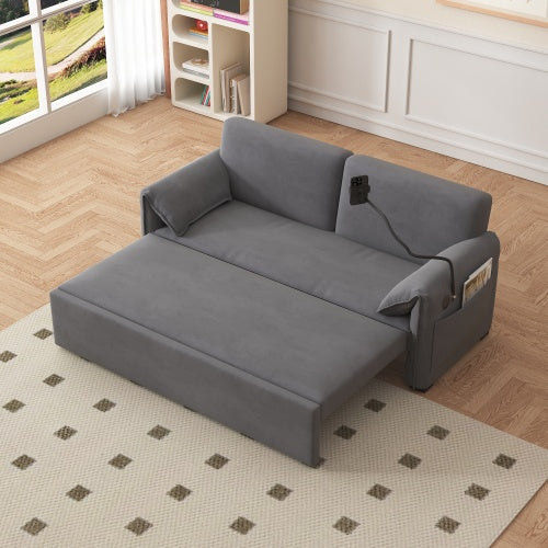 Viva Comfort Series: 63-Inch Velvet Multi-Mode Sofa Bed