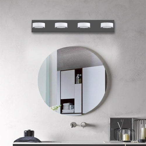Viva Elite LED Modern Black 4-Light Vanity Fixture – The Future of Illuminated Elegance
