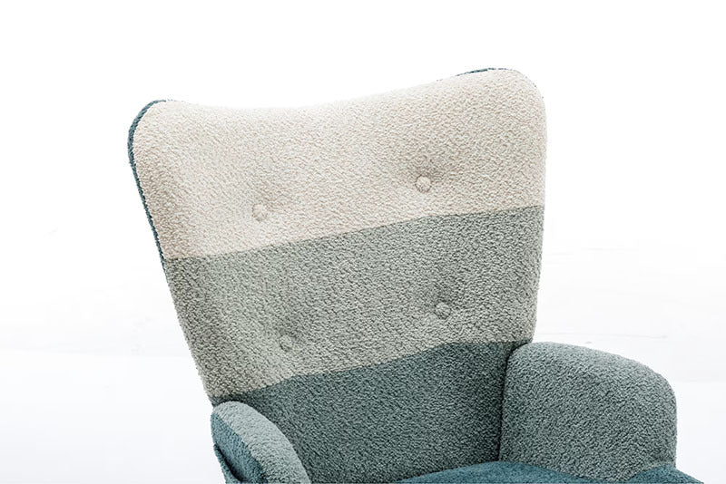 Viva Kaleido Mid-Century Modern Patchwork Accent Chair