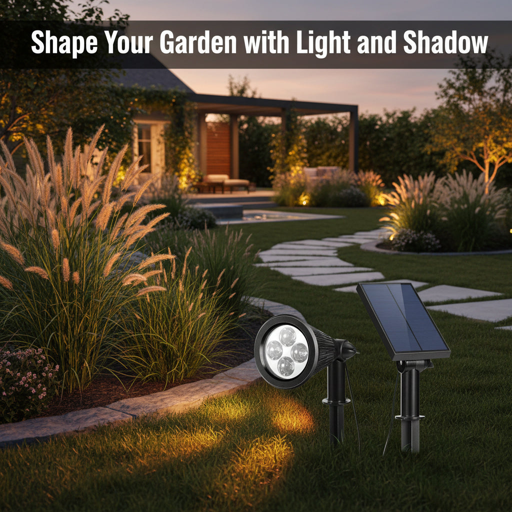 Viva Elite Solar Adjustable Spotlight - Dusk-to-Dawn Landscape Accent