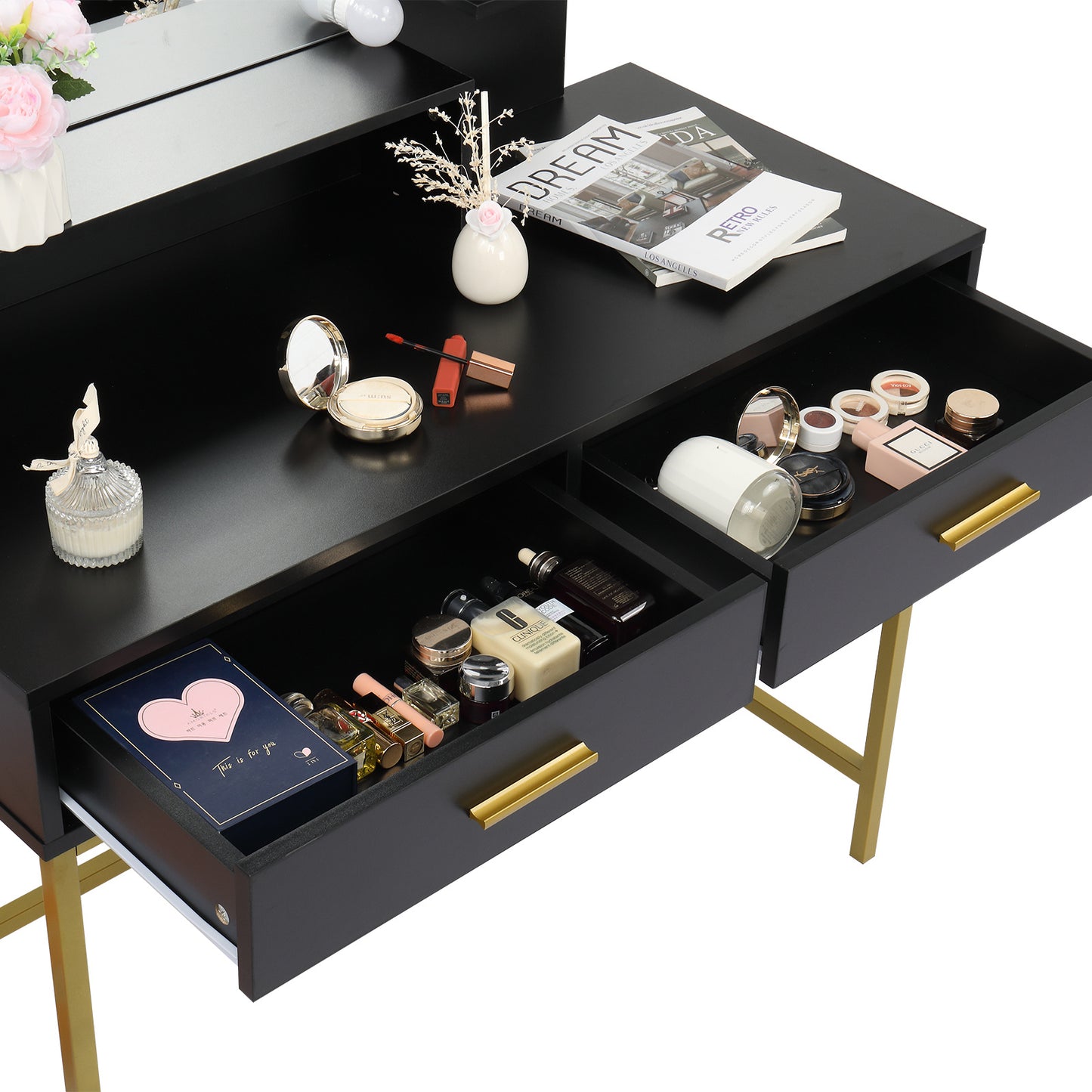 Viva Elite Trine Industrial Three-Tier Vanity Set - The Future of Minimalist Luxury
