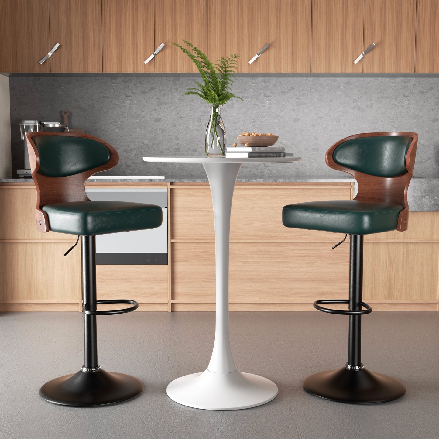 Viva Apollo Adjustable Swivel Bar Stools (Set of 2)
