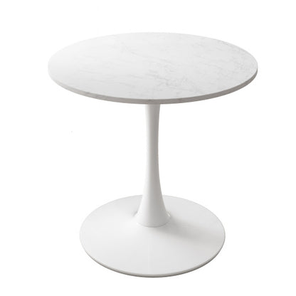 White 32-in Round Dining Table | Viva Vesper