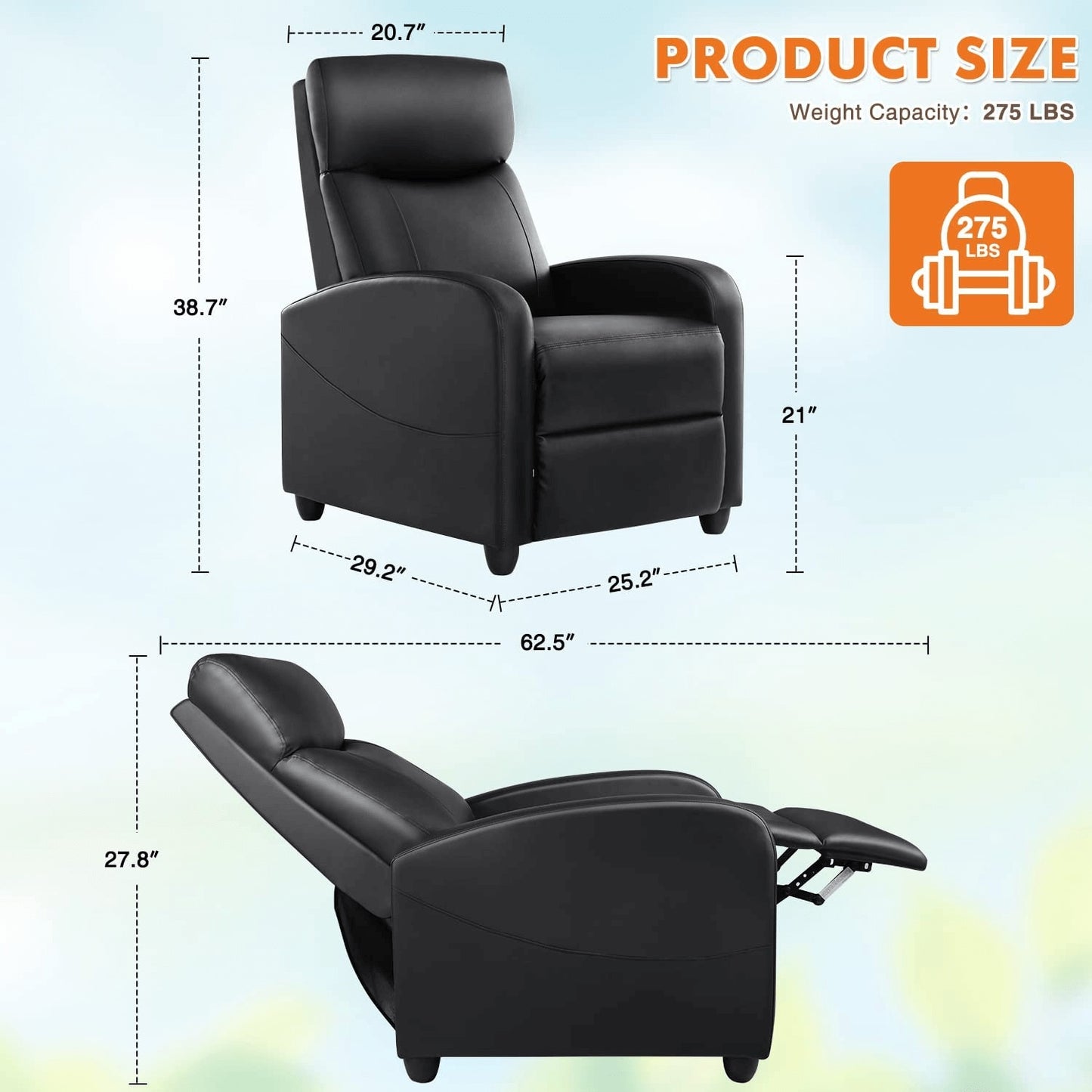 Viva Atelier Meridian Manual Reclining Massage Lounge Chair