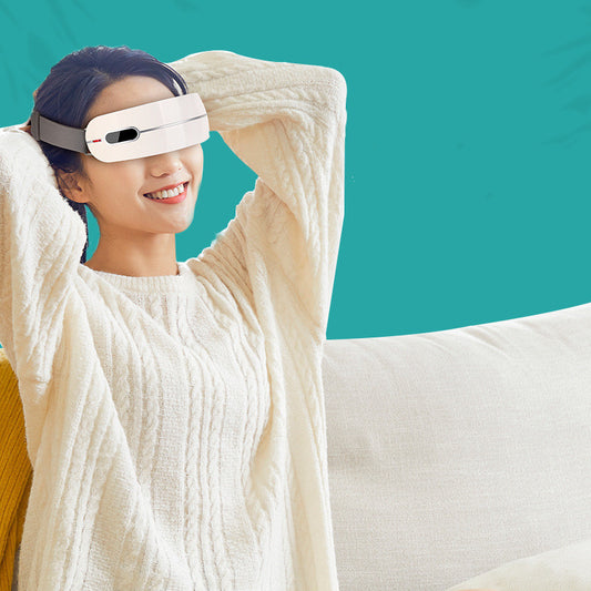 Bluetooth-Compatible Vibrating Hot Compress Airbag Kneading Sleep Aid Eye Protection Device – Relaxation and Eye Health Solution